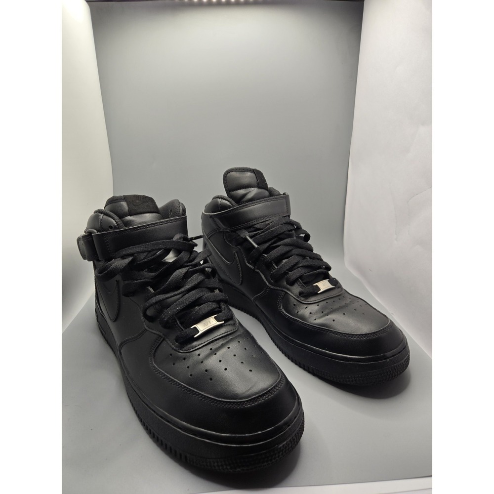 Nike Air Force 1 Mid '07 Triple Black CW2289-001 Men's Size 12 - Great Condition
